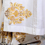 Off White Saree with Hand Embroidery